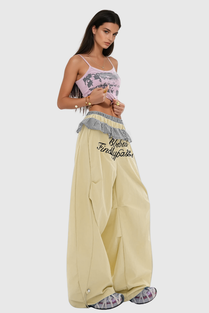 Shop  yellow dress - Perfect for special occasions | Bautista Ruffle Print Wide Leg Pants In Yellow