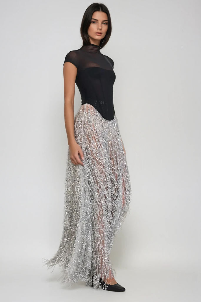 Shop  beautiful dress - Perfect for special occasions | Beckett Fringe Sequin Mesh Skirt Set