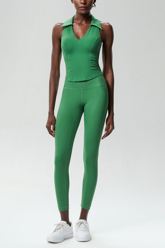 Shop  green dress - Perfect for special occasions | Beil Lapel Sleeveless Bodycon Top In Green