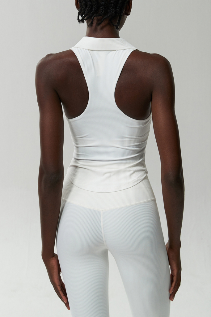 Shop  white dress - Perfect for special occasions | Beil Lapel Sleeveless Bodycon Top In White