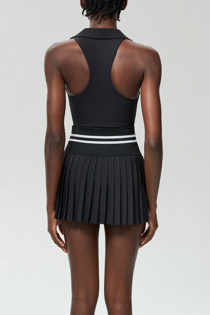 Stylish black dress | Beil Lapel Sleeveless Bodycon Top In Black - Ideal for special occasions