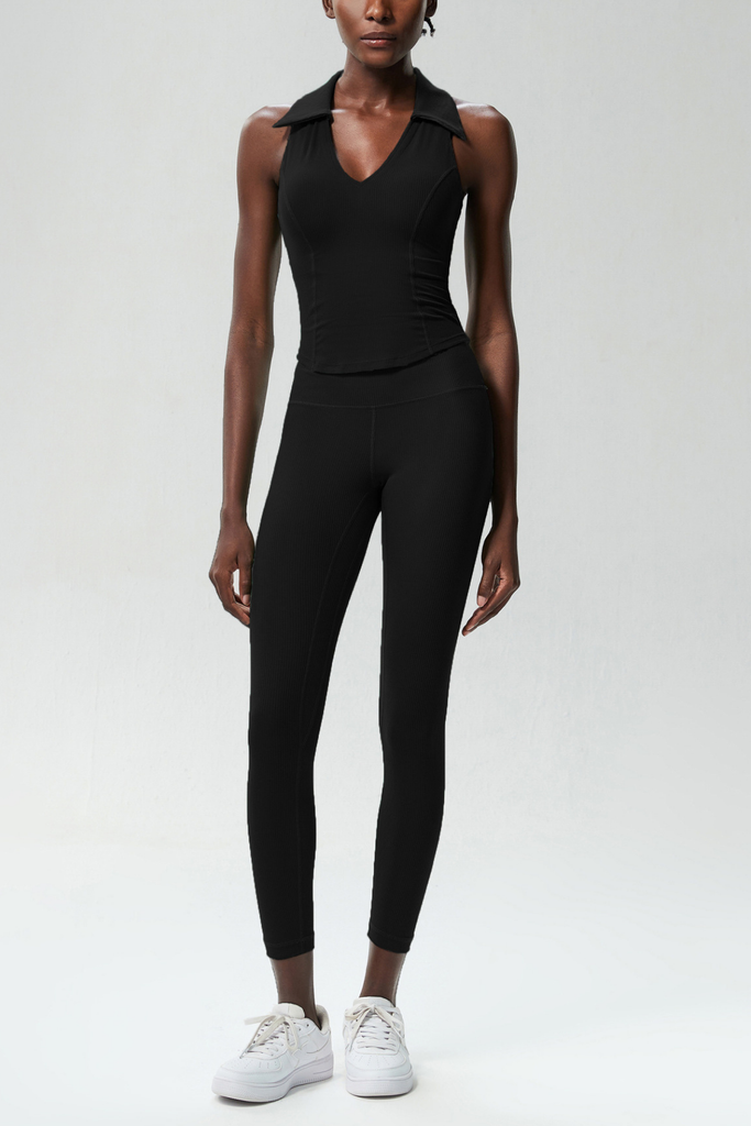 Shop  black dress - Perfect for special occasions | Beil Lapel Sleeveless Bodycon Top In Black