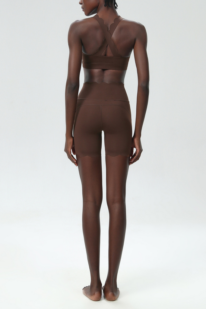 Stylish brown dress | Bela Cross Wave Bodycon Pants Set In Brown - Ideal for special occasions
