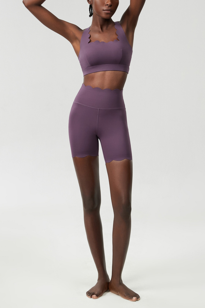 Shop  purple dress - Perfect for special occasions | Bela Cross Wave Bodycon Pants Set In Deep Purple