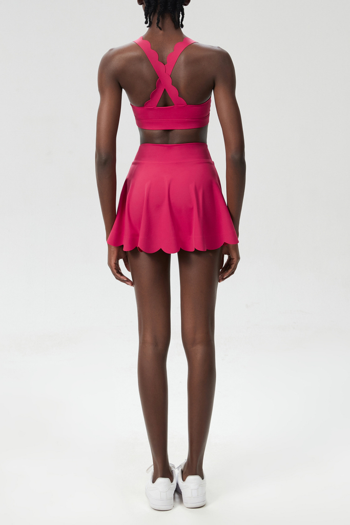 Shop  red dress - Perfect for special occasions | Belah Cross Wave Bodycon Ruffle Skirt Set In Red