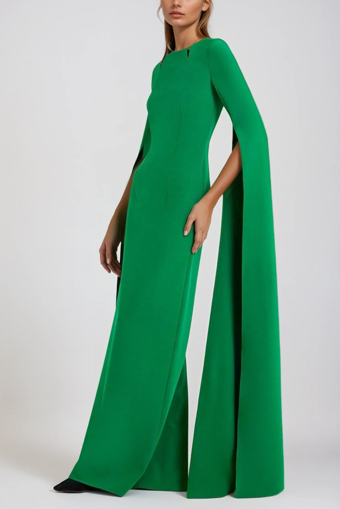 Stylish beautiful dress | Belen Shawl Split Maxi Dress - Ideal for special occasions