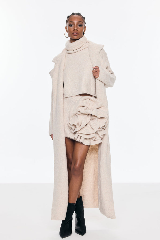 Belhonor Flower Stand Collar Three Piece Skirt Set - Stylish beautiful dress for special occasions | Buy Online