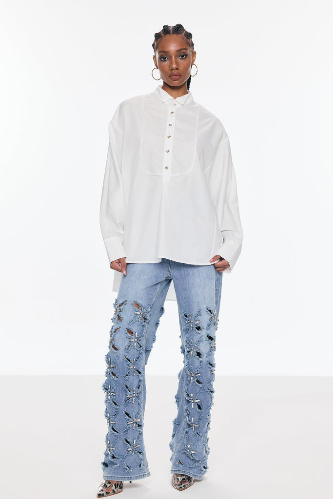 Stylish beautiful dress | Belindo Deconstruct Split Shirt - Ideal for special occasions