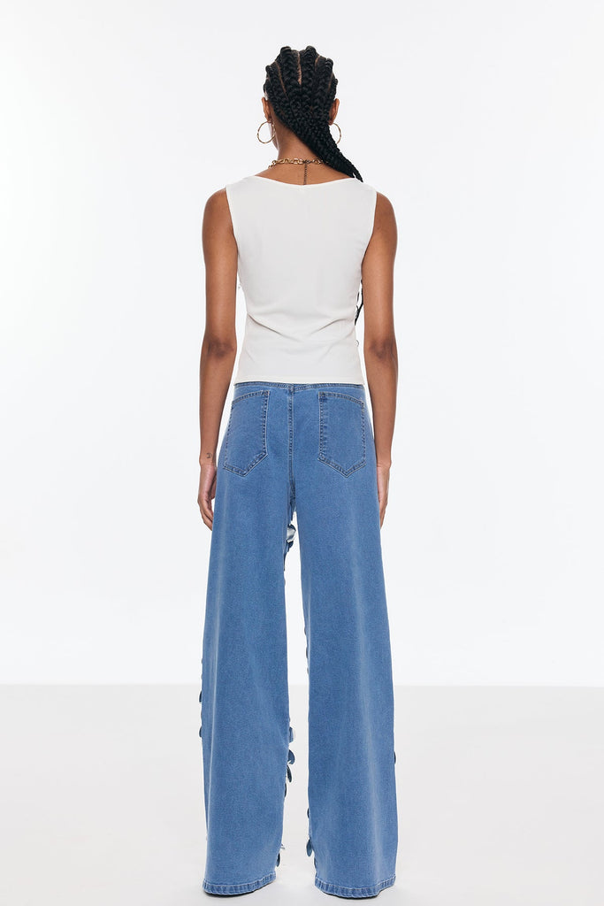 Stylish beautiful dress | Bell Sequin Embellished Jeans - Ideal for special occasions