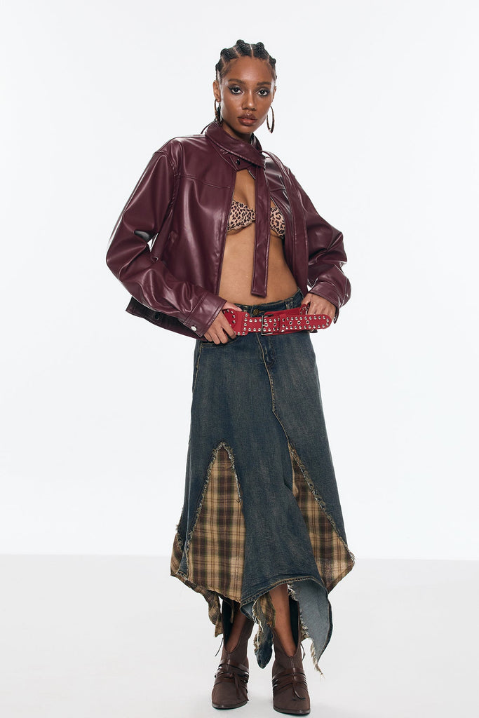 Stylish beautiful dress | Bendek Deconstruct Grid Fringe Skirt - Ideal for special occasions