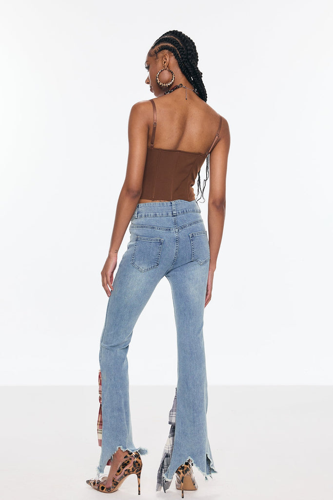 Benecia Bow Fringe Jeans - Stylish beautiful dress for special occasions | Buy Online