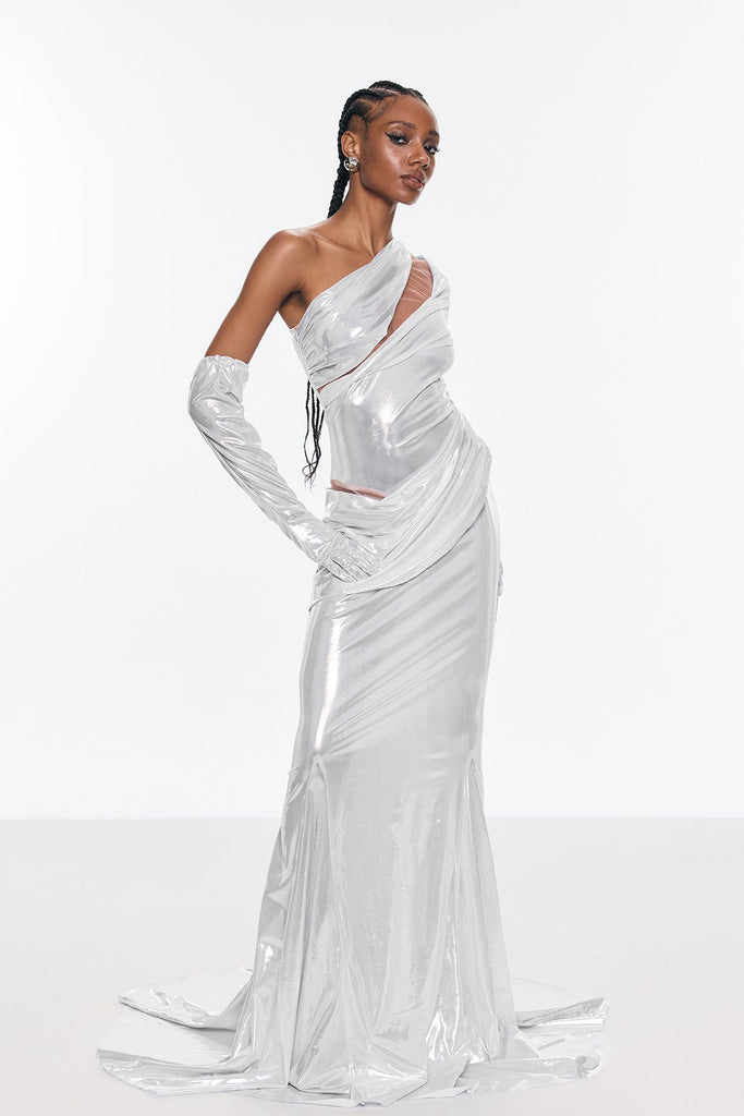 Benson One Shouder Cutout Maxi Dress - Stylish beautiful dress for special occasions | Buy Online