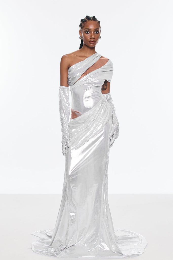 Stylish beautiful dress | Benson One Shouder Cutout Maxi Dress - Ideal for special occasions