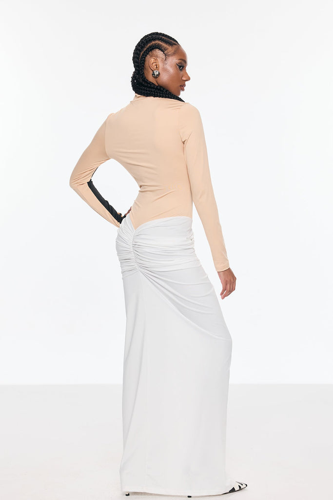 Stylish beautiful dress | Bent Bodycon Mesh Ruch Split Maxi Dress - Ideal for special occasions