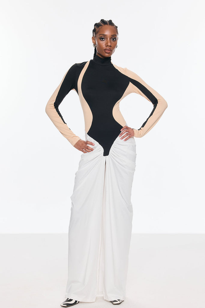 Shop  beautiful dress - Perfect for special occasions | Bent Bodycon Mesh Ruch Split Maxi Dress