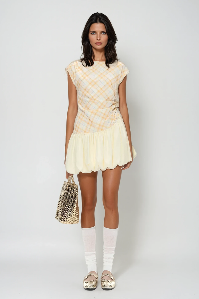 Berkant Plaid Mini Dress - Stylish beautiful dress for special occasions | Buy Online