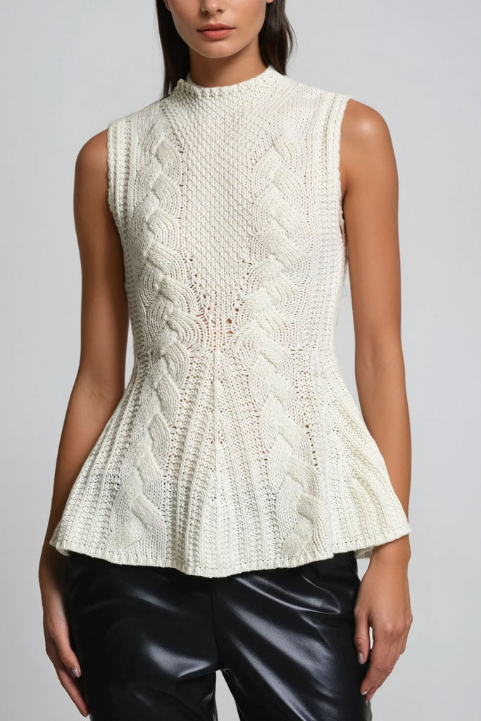Shop  beautiful dress - Perfect for special occasions | Berlinde Cable Knit Top In Cream