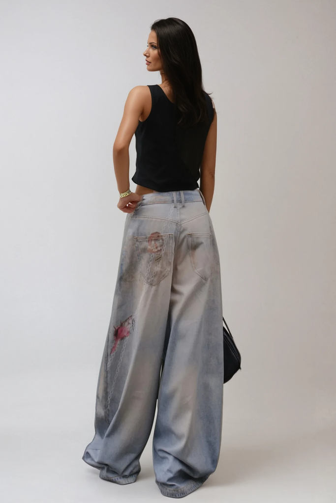 Shop  beautiful dress - Perfect for special occasions | Bernadette Bleached Printed Jeans