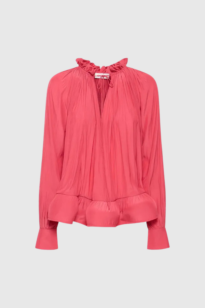 Stylish beautiful dress | Bernard Ruch Ruffle Mesh Long Sleeve Top - Ideal for special occasions