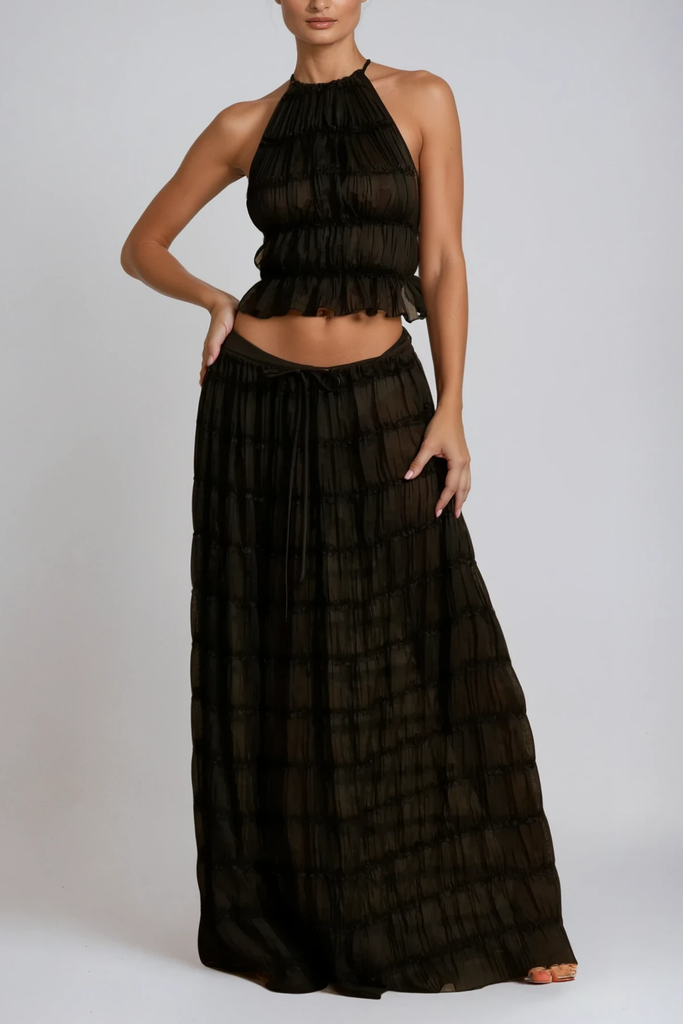 Shop  black dress - Perfect for special occasions | Bernt Ruch Backless Skirt Set In Black