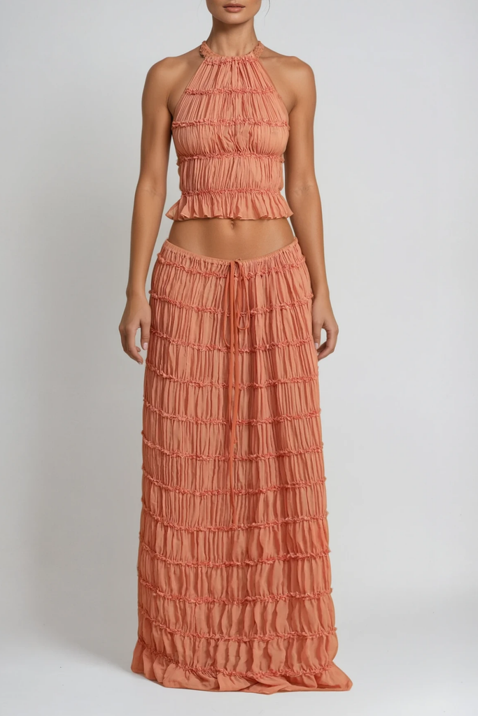 Shop  pink dress - Perfect for special occasions | Bernt Ruch Backless Skirt Set In Pink