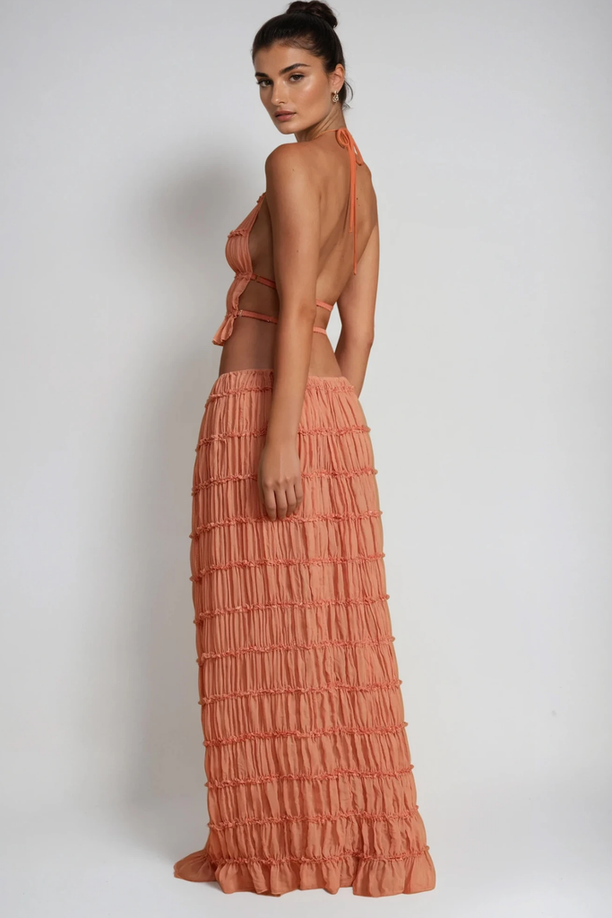 Stylish pink dress | Bernt Ruch Backless Skirt Set In Pink - Ideal for special occasions