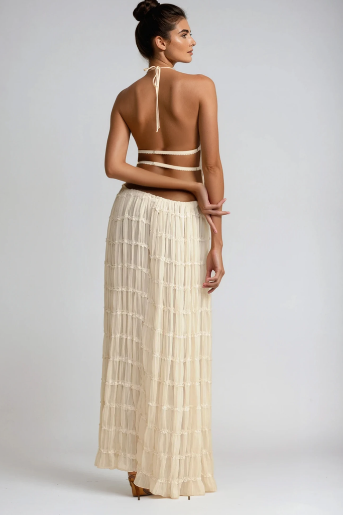 Shop  white dress - Perfect for special occasions | Bernt Ruch Backless Skirt Set In White