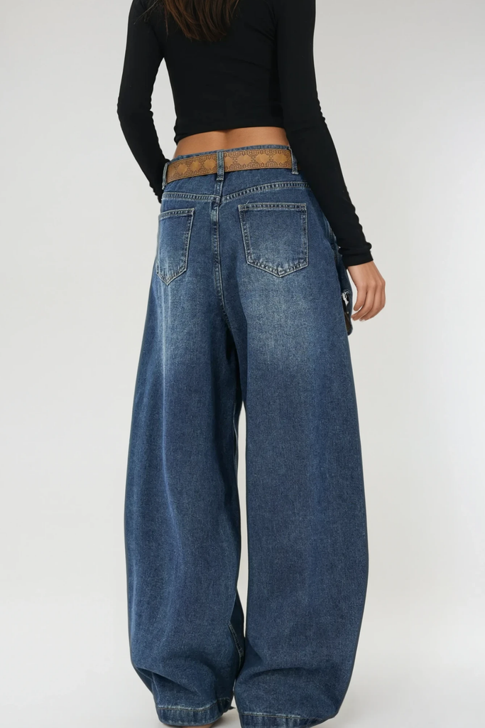 Stylish beautiful dress | Bertie Deconstruct Plaid Wide Jeans - Ideal for special occasions