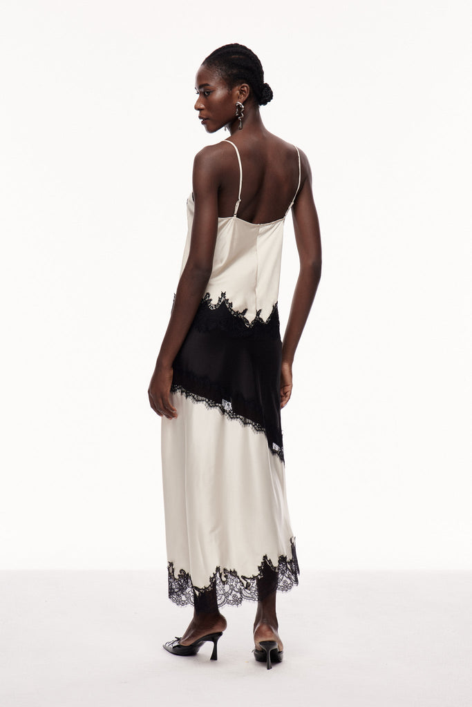 Bess Lace Satin Skirt - Stylish beautiful dress for special occasions | Buy Online