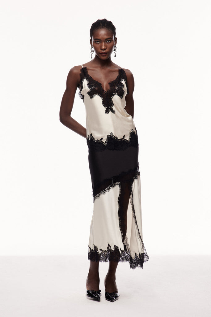 Stylish beautiful dress | Bess Lace Satin Skirt - Ideal for special occasions