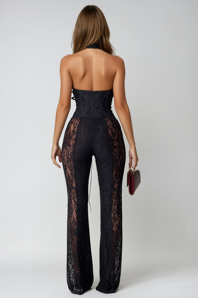 Shop  beautiful dress - Perfect for special occasions | Bethan Lace Plunge Cutout Jumpsuit