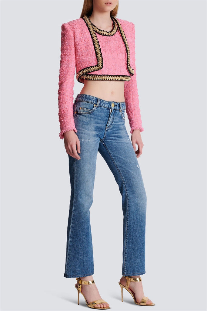 Shop  beautiful dress - Perfect for special occasions | Betty Tweed Chain Cropped Jacket