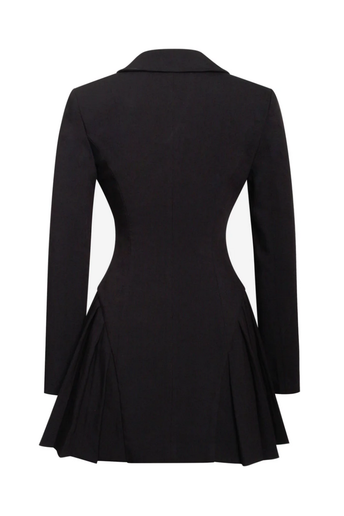 Shop  black dress - Perfect for special occasions | Beulah Pleate Blazer Mini Dress - Black