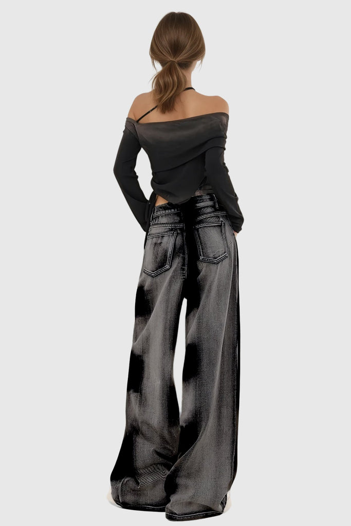 Beylke Tie Dye Asymmetric Jeans - Stylish beautiful dress for special occasions | Buy Online