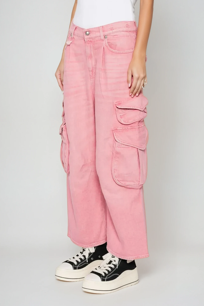 Stylish beautiful dress | Bharata Bleached Pocket Cargo Jeans - Ideal for special occasions