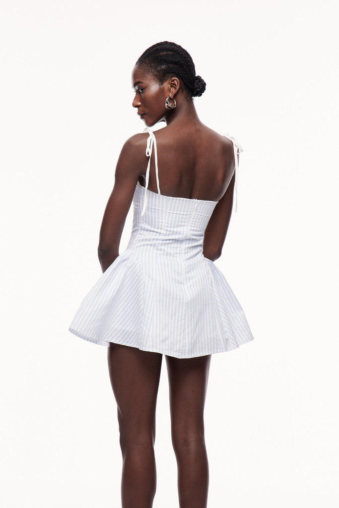 Stylish beautiful dress | Bhaskara Stripe Lace Spaghetti Mini Dress - Ideal for special occasions