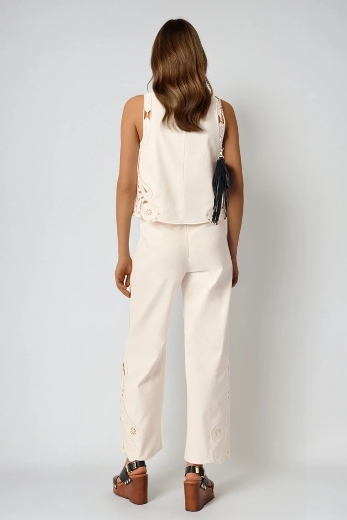 Bhavana Embroidered Cutout Pants Set - Stylish red dress for special occasions | Buy Online