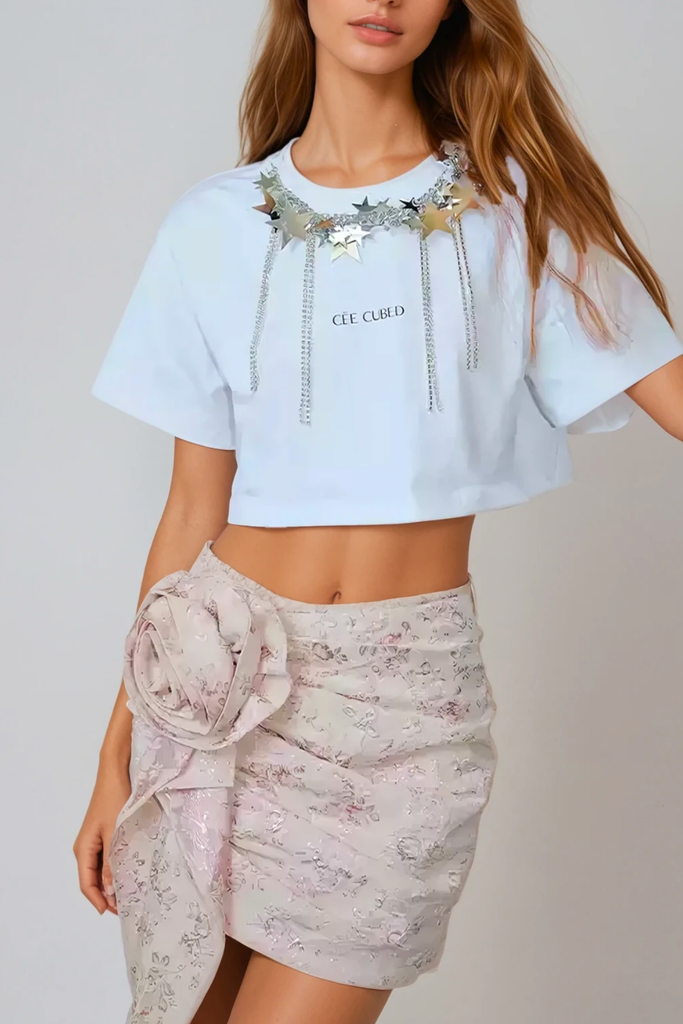 Shop  beautiful dress - Perfect for special occasions | Bhavna Print Flower Ruch Skirt Set