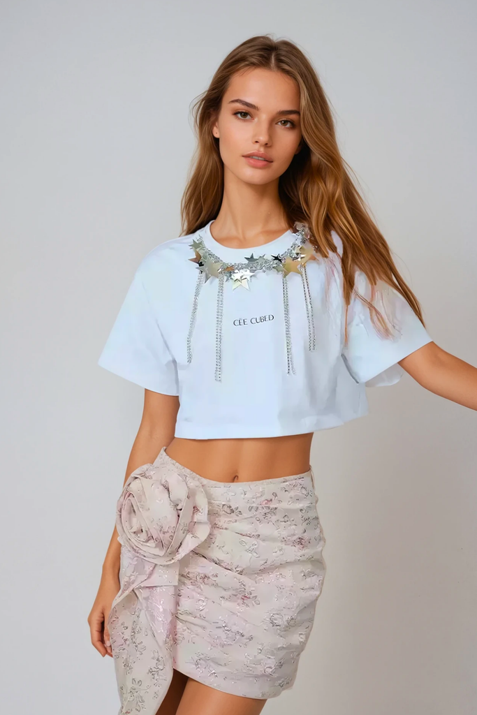 Shop  beautiful dress - Perfect for special occasions | Bhavna Print Flower Ruch Skirt Set