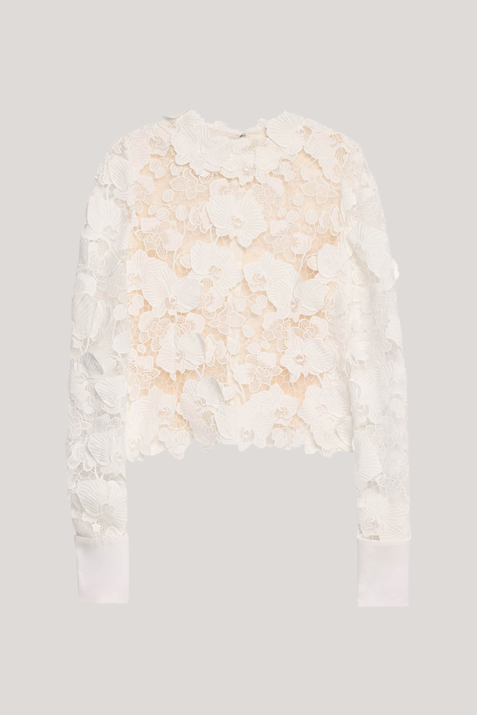 Bhishma Flower Cutout Lace Top - Stylish beautiful dress for special occasions | Buy Online