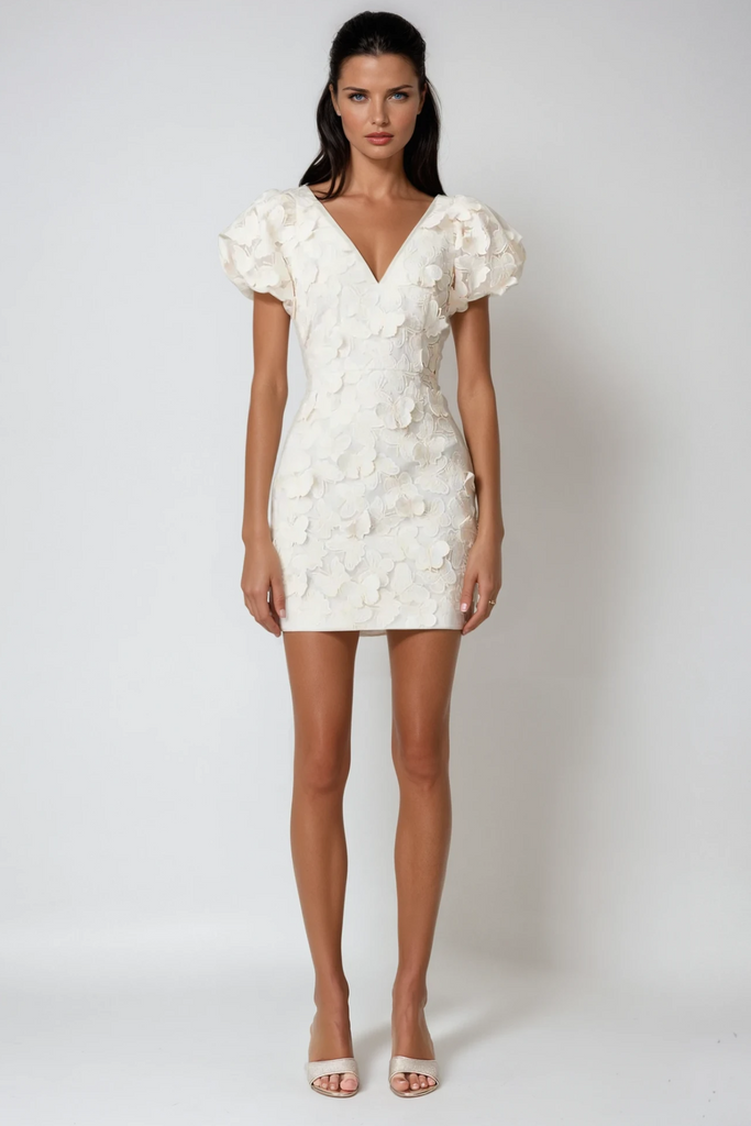 Stylish beautiful dress | Bidane Balloon Sleeve Butterfly Mini Dress - Ideal for special occasions