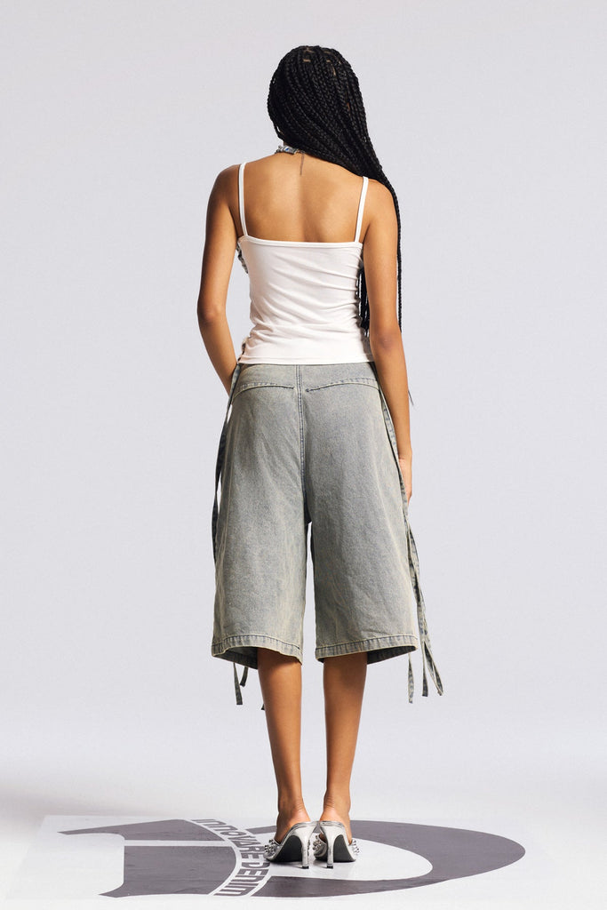 Stylish beautiful midi | Bihter Ripped Bleached Midi Jeans - Ideal for special occasions