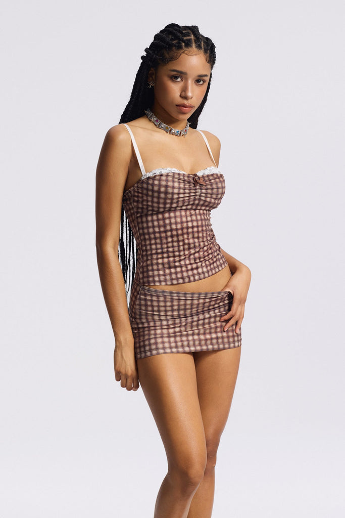 Shop  beautiful dress - Perfect for special occasions | Bijou Grid Spaghetti Skirt Set