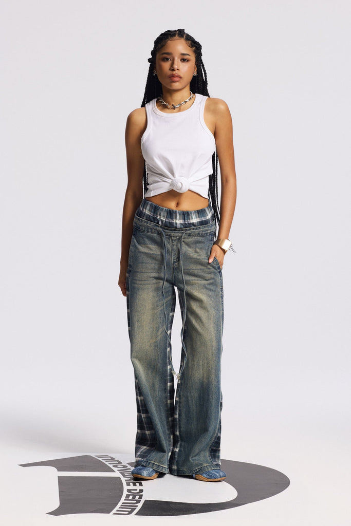 Stylish beautiful dress | Bilha Plaid Jeans - Ideal for special occasions