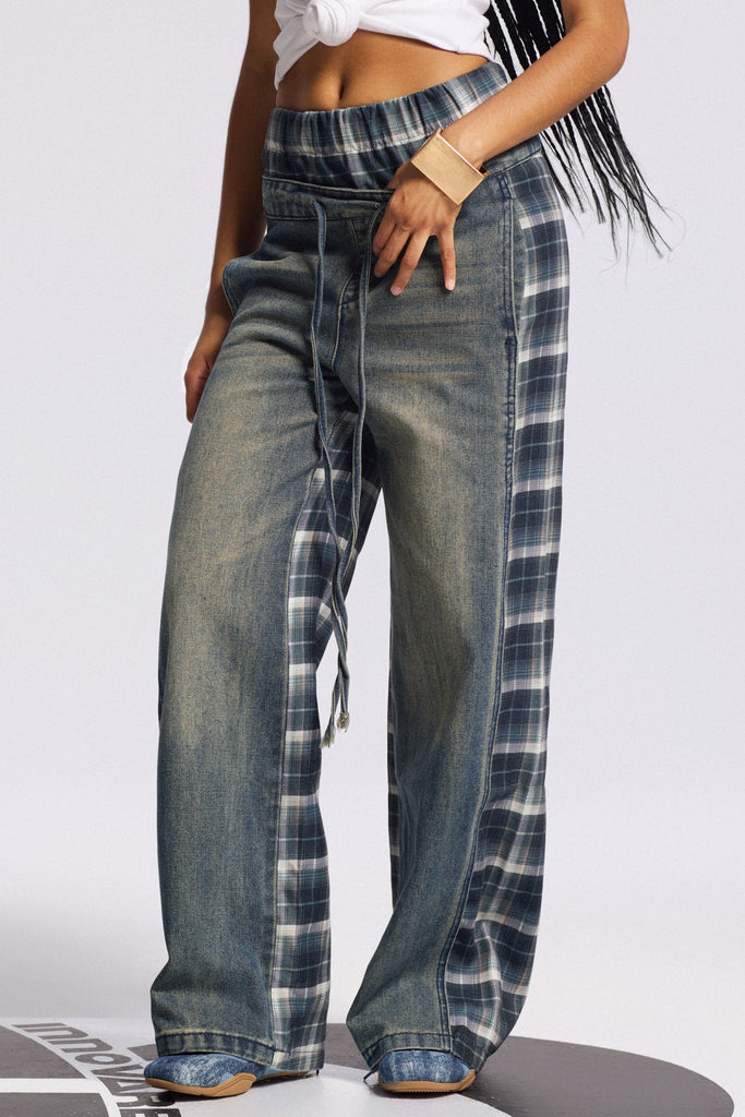 Stylish beautiful dress | Bilha Plaid Jeans - Ideal for special occasions