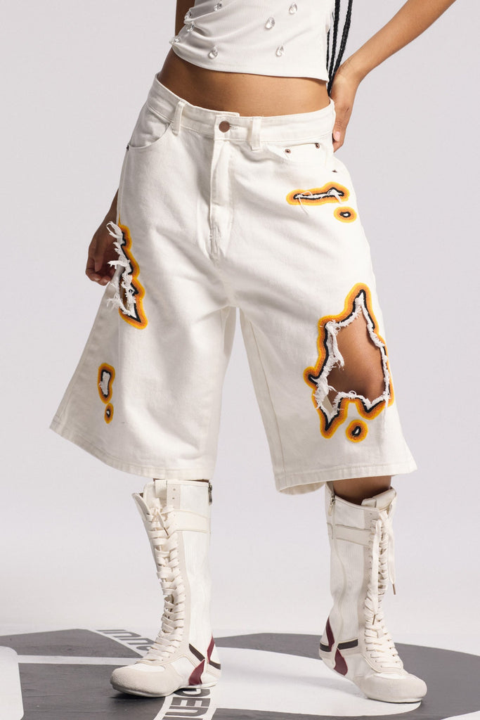 Shop  white midi - Perfect for special occasions | Billie Cutout Midi Jeans In White