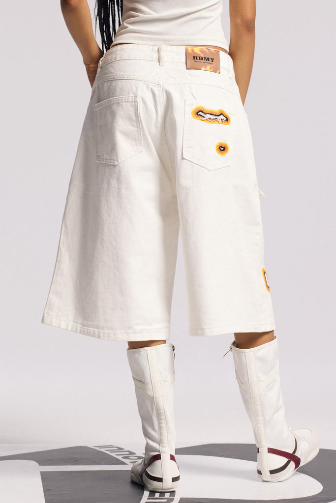 Stylish white midi | Billie Cutout Midi Jeans In White - Ideal for special occasions