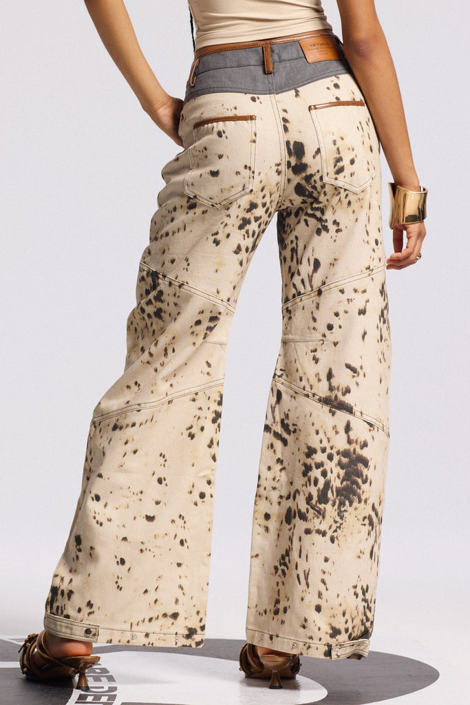 Stylish beautiful dress | Bilyana Leopard Straight Jeans - Ideal for special occasions