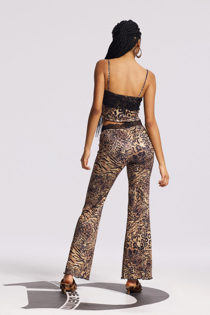 Bindy Lace Leopard Pants Set - Stylish beautiful dress for special occasions | Buy Online