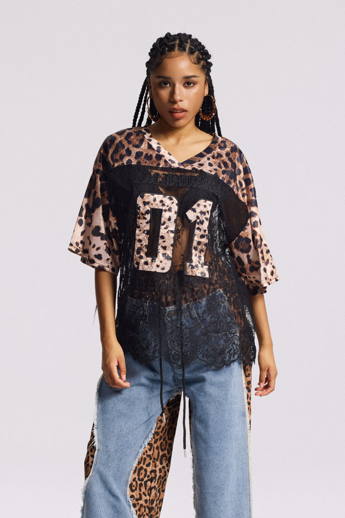 Stylish brown dress | Binyamin Lace T Shirt In Brown - Ideal for special occasions